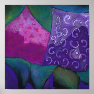 Poster Le paradis caché, rose pourpre