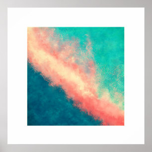 Poster Le paradis du sable rose (Carré zen)