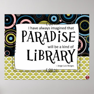 Poster Le paradis est une bibliothèque