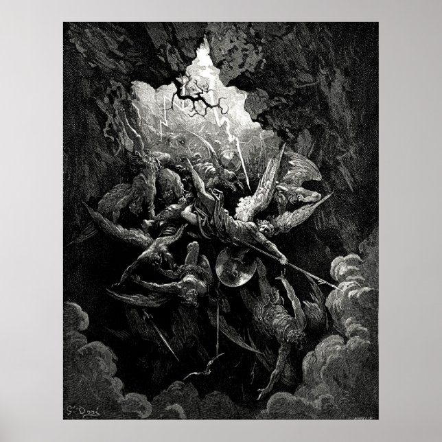 Poster Le paradis perdu de Gustave Doré Milton (Devant)