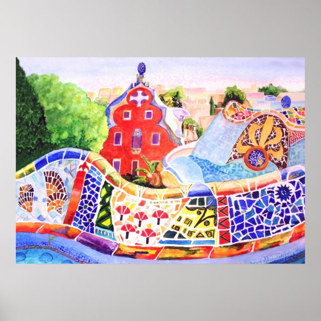Poster Le Parc de Gaudi. (Devant)