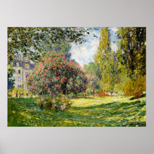 Poster Le Parc Monceau par Claude Monet