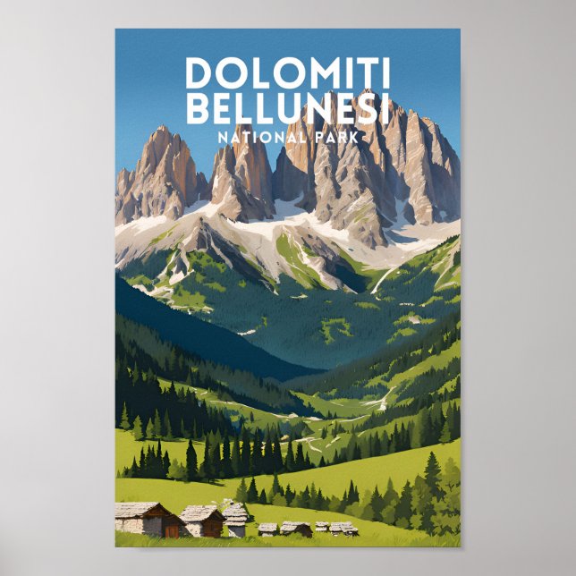 Poster Le parc national de Dolomiti Bellunesi (Devant)