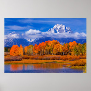 Poster Le Parc national de Grand Teton Wyoming