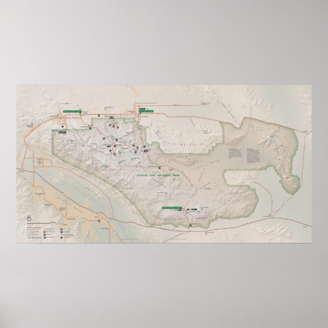 Poster Le Parc national de Joshua Tree (Devant)