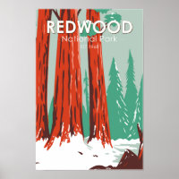 Le Parc National De Redwood En Californie Vintage