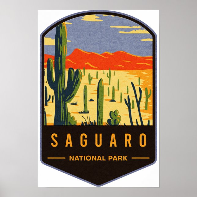 Poster Le Parc national du Saguaro (Devant)