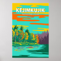 Le parc national Kejimkujik Brook Canada Rétro