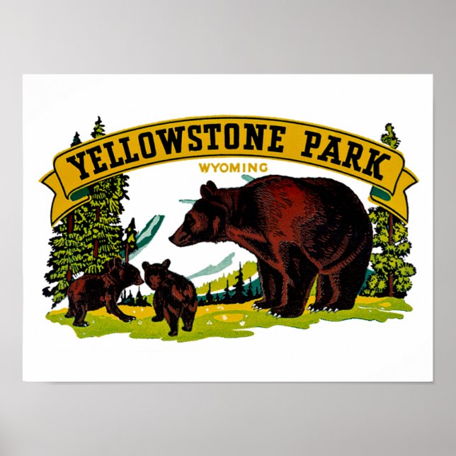 Poster Le parc Yellowstone (Devant)