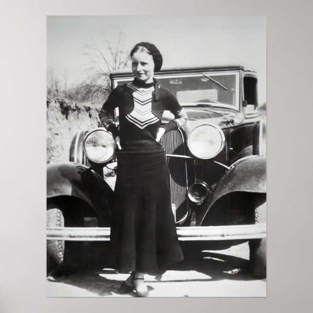 POSTER LE PARTENAIRE DE CLYDE, BONNIE PARKER, FAIT UN POS (Devant)
