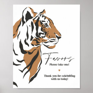 Poster le parti des tigres sibériens de la jungle favoris