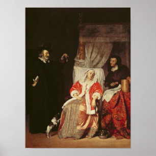 Poster Le patient et le médecin, années 1660