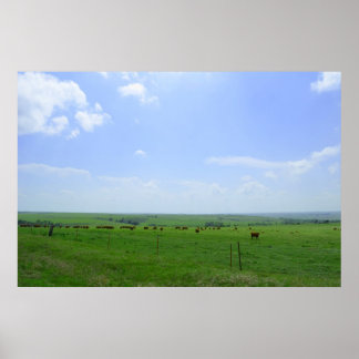 Poster Le paysage du Kansas