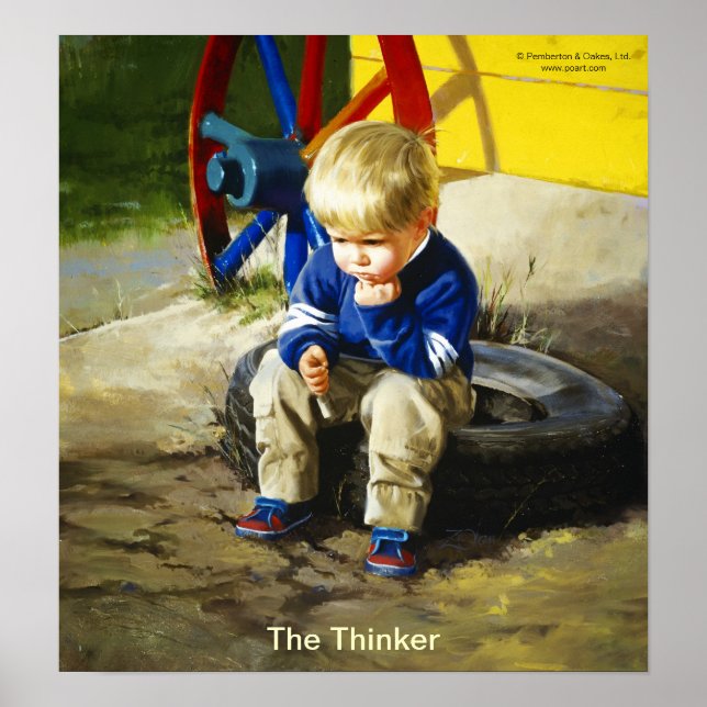 Poster Le penseur (sans bordure) (Devant)