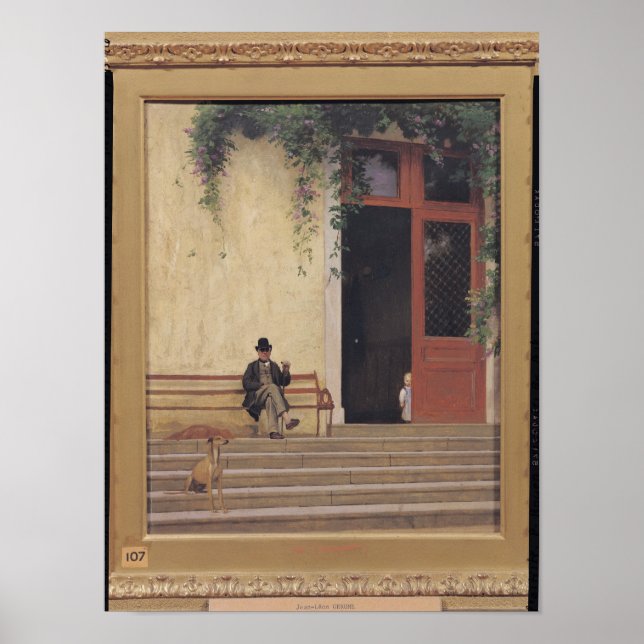 Poster Le Père et le Fils de l'artiste sur le seuil (Devant)