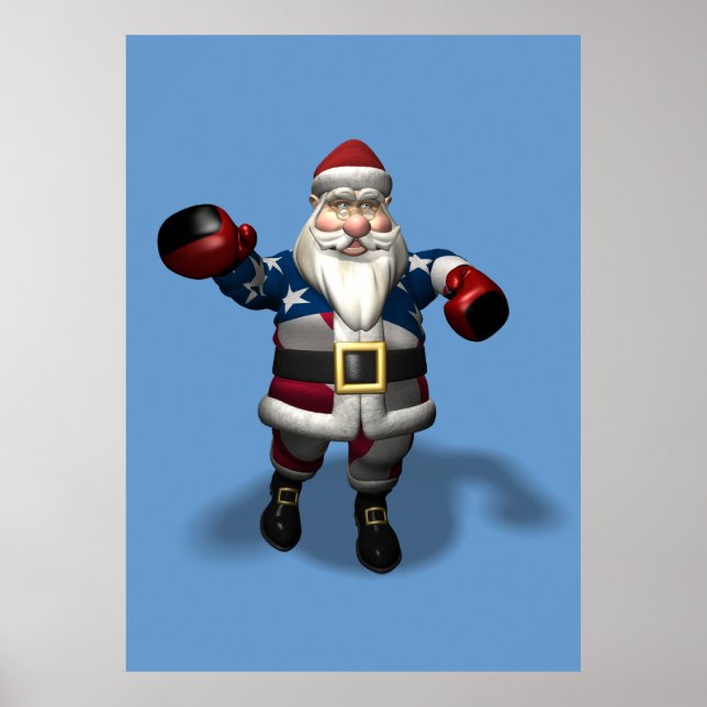 Poster Le Père Noël À La Journée De La Boxe (Devant)