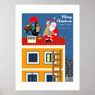 Poster Le Père Noël rencontre le Coq portugais