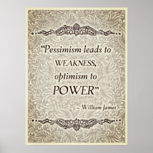 Poster Le pessimisme conduit à la faiblesse - Citation po