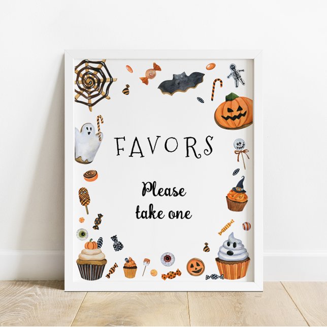 Poster Le petit Baby shower d'Halloween de Boo Faveurs (Créateur téléchargé)