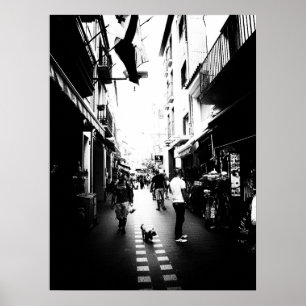 Poster Le petit chien dans la rue