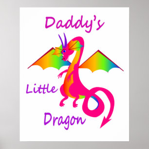 Poster Le petit dragon de papa