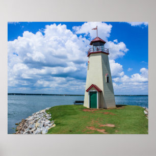 Poster Le phare au lac Hefner, Ville d'Oklahoma