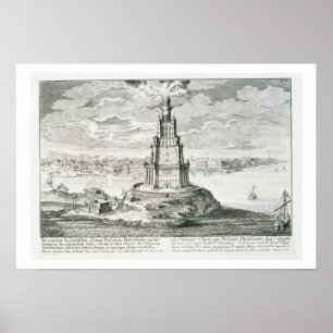 Poster Le Pharos de l'Alexandrie, plaquent 9 de 'Entwurf