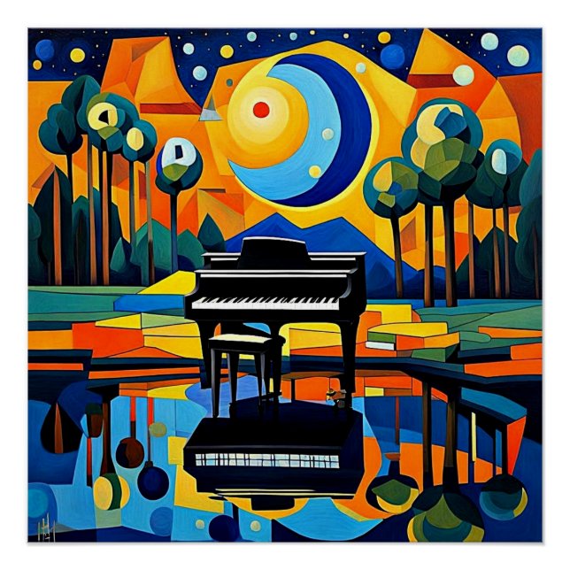 Poster Le piano attend (Devant)