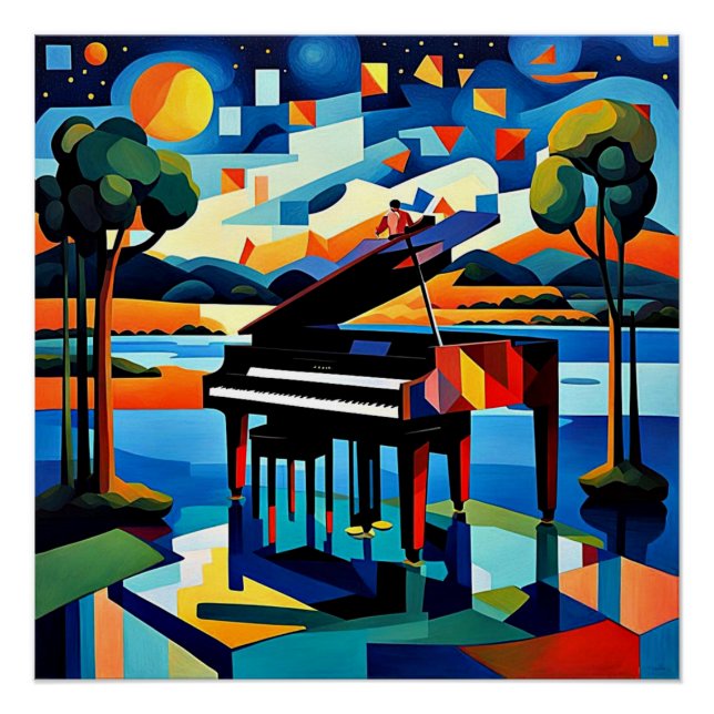 Poster Le piano attend 5 (Devant)