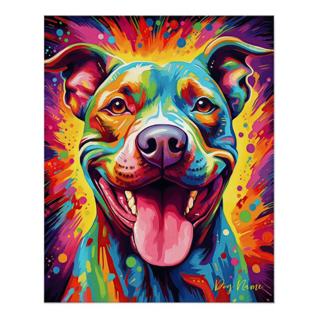 Poster Le Pitbull Dog 003 - Zetton Ziana (Devant)