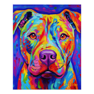 Poster Le Pitbull Dog 005 - Zetton Ziana