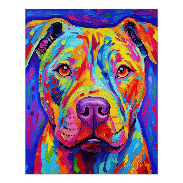 Poster Le Pitbull Dog 005 - Zetton Ziana (Devant)