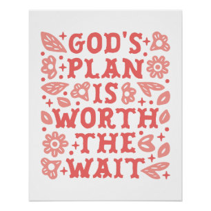 Poster le plan de Dieu vaut la peine d'attendre fille chr