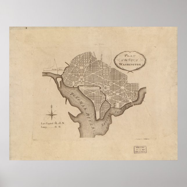 Poster Le plan de Washington de L'Enfant (Devant)