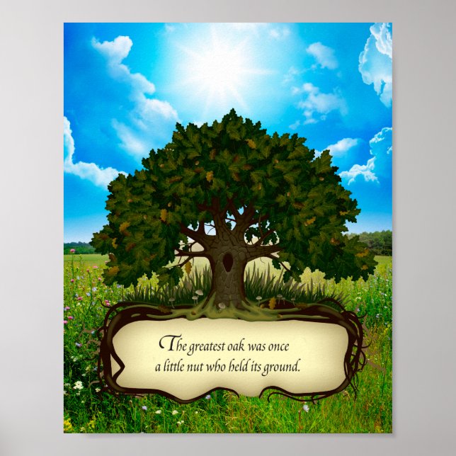 Poster Le plus grand chêne était autrefois un petit noyer (Devant)