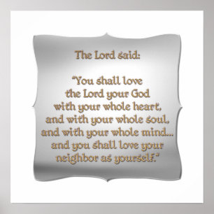 Poster Le plus grand commandement