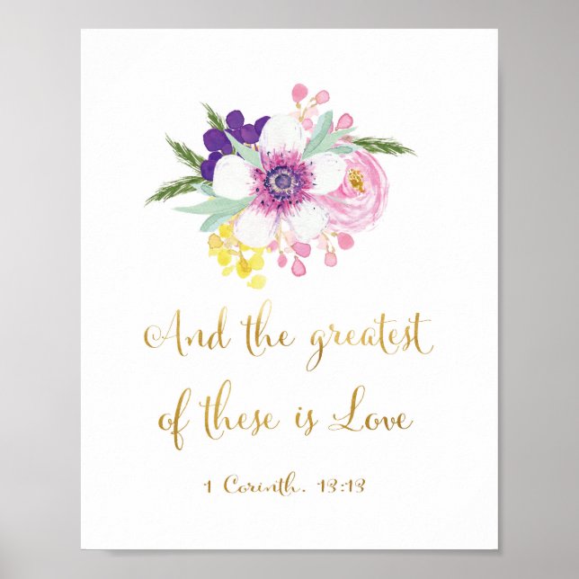 Poster Le plus grand d'entre eux est Love - Art Print (Devant)