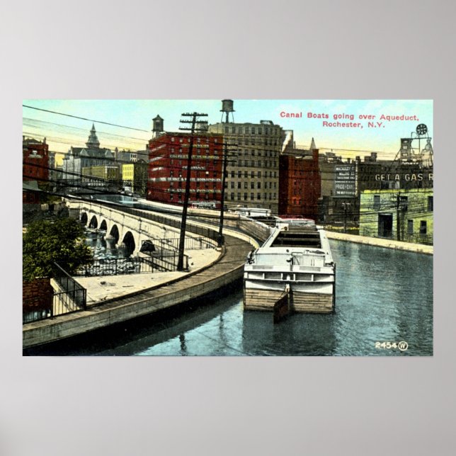 Poster Le plus long aqueduc du canal Erie (Devant)