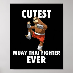 Poster Le plus mignon combattant de paresseux jamais - Mu