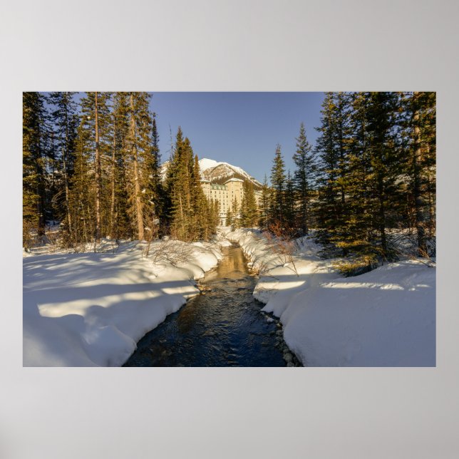 Poster Le point de mire de l'hiver à Lake Louise (Devant)