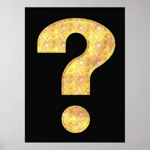 Poster Le point d'interrogation laisse l'affiche