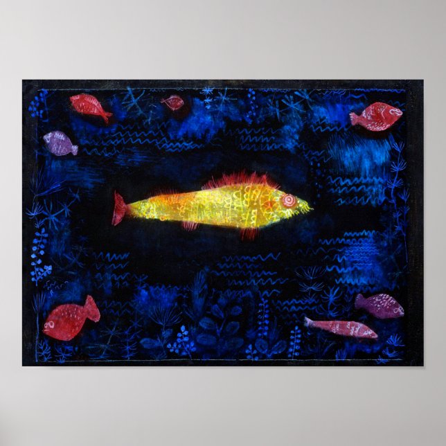 Poster Le poisson rouge, Paul Klee (Devant)