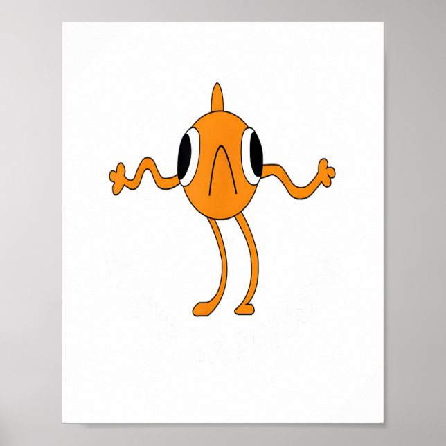 Poster Le Poisson Steve Funny Poisson Orange (Devant)