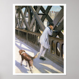 Poster Le Pont de L'Europe : détail d'un homme et d'un a