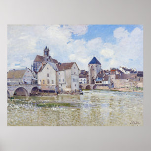 Poster Le Pont de Moret, Alfred Sisley