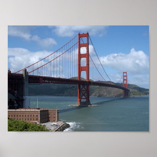 Poster Le pont du Golden Gate à Frisco (Devant)