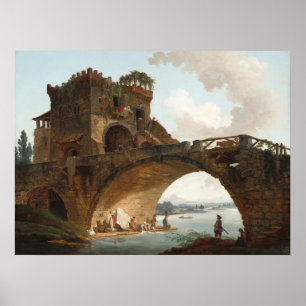 Poster Le Ponte Salario - Hubert Robert Fine Art