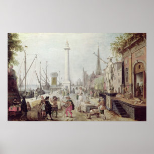 Poster Le port antique d'Anvers