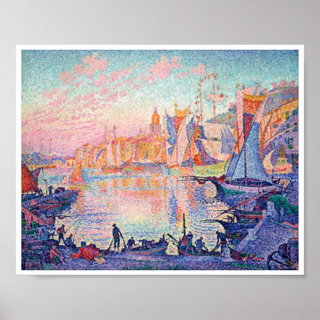 Poster Le Port de Saint-Tropez, Signac (Devant)