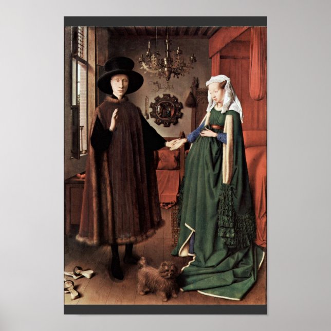 Poster Le Portrait Arnolfini Le Mariage Arnolfini Par J (Devant)